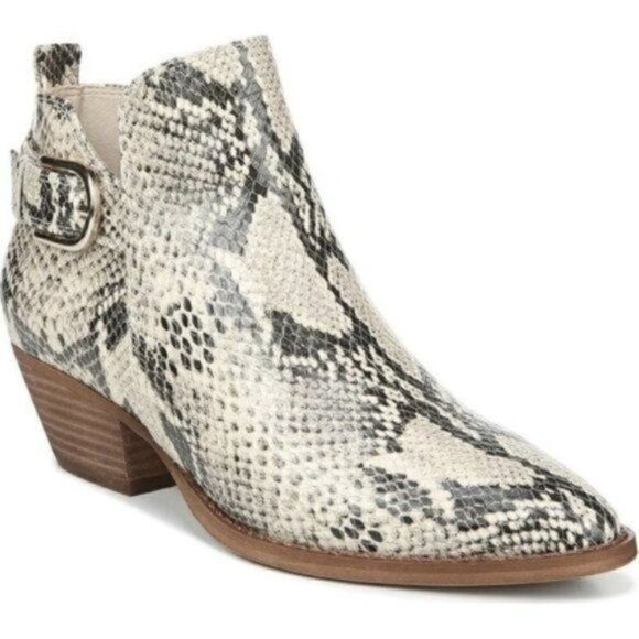 Sam Edelman Neena Bootie Black Nude Snake - Picture 3 of 12